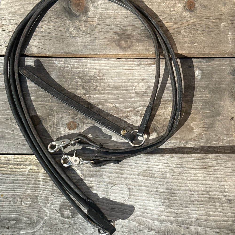 Black Leather Dog Leash